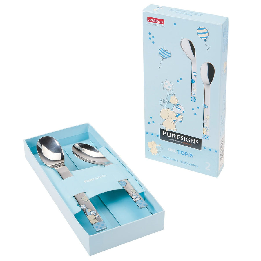 Babylöffel Set 2-teilig TOPIS blau
