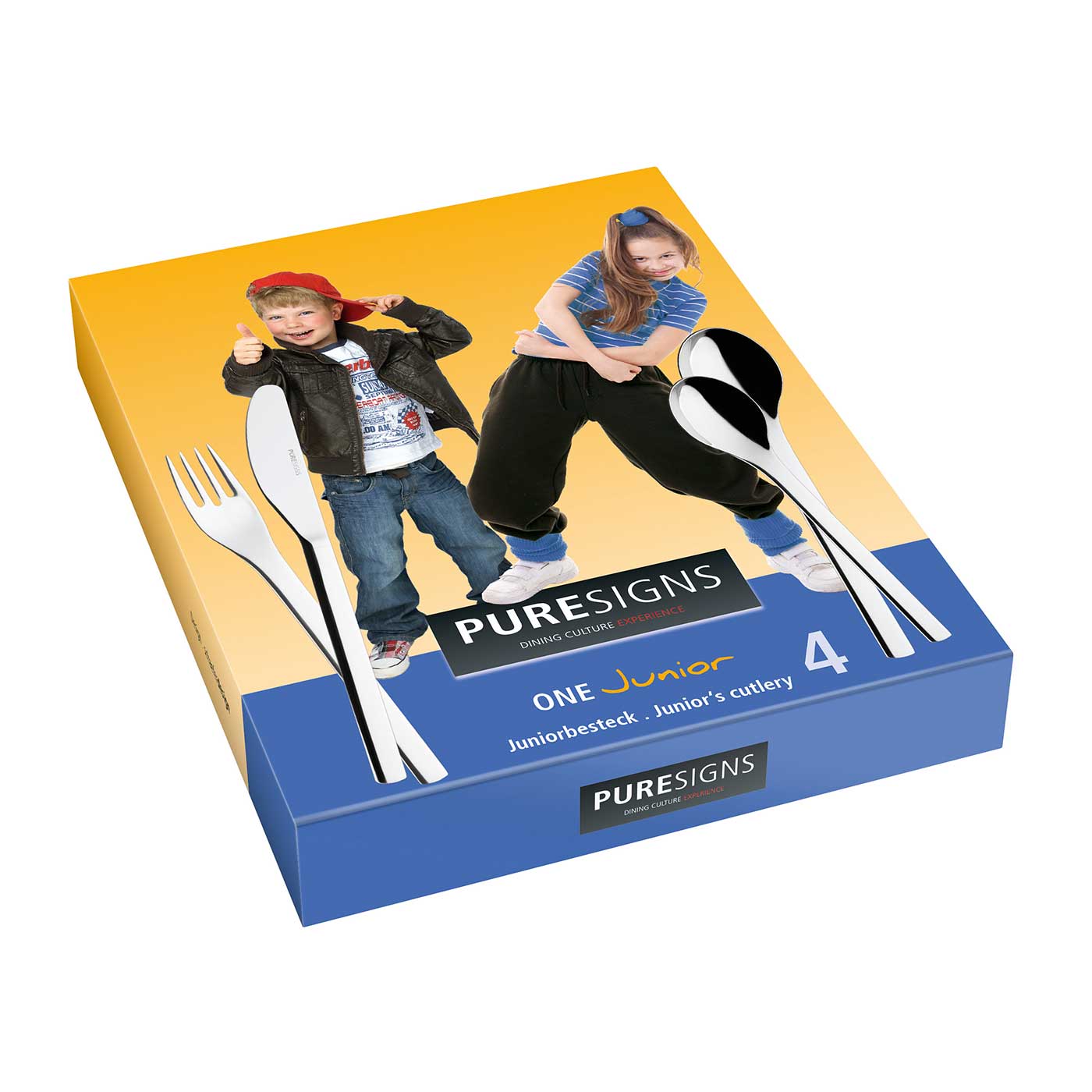 Juniorbesteck 4 - teilig matt -