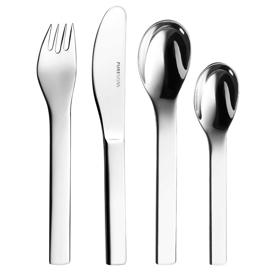 Kinderbesteck 4-teilig ONE mini poliert von oben