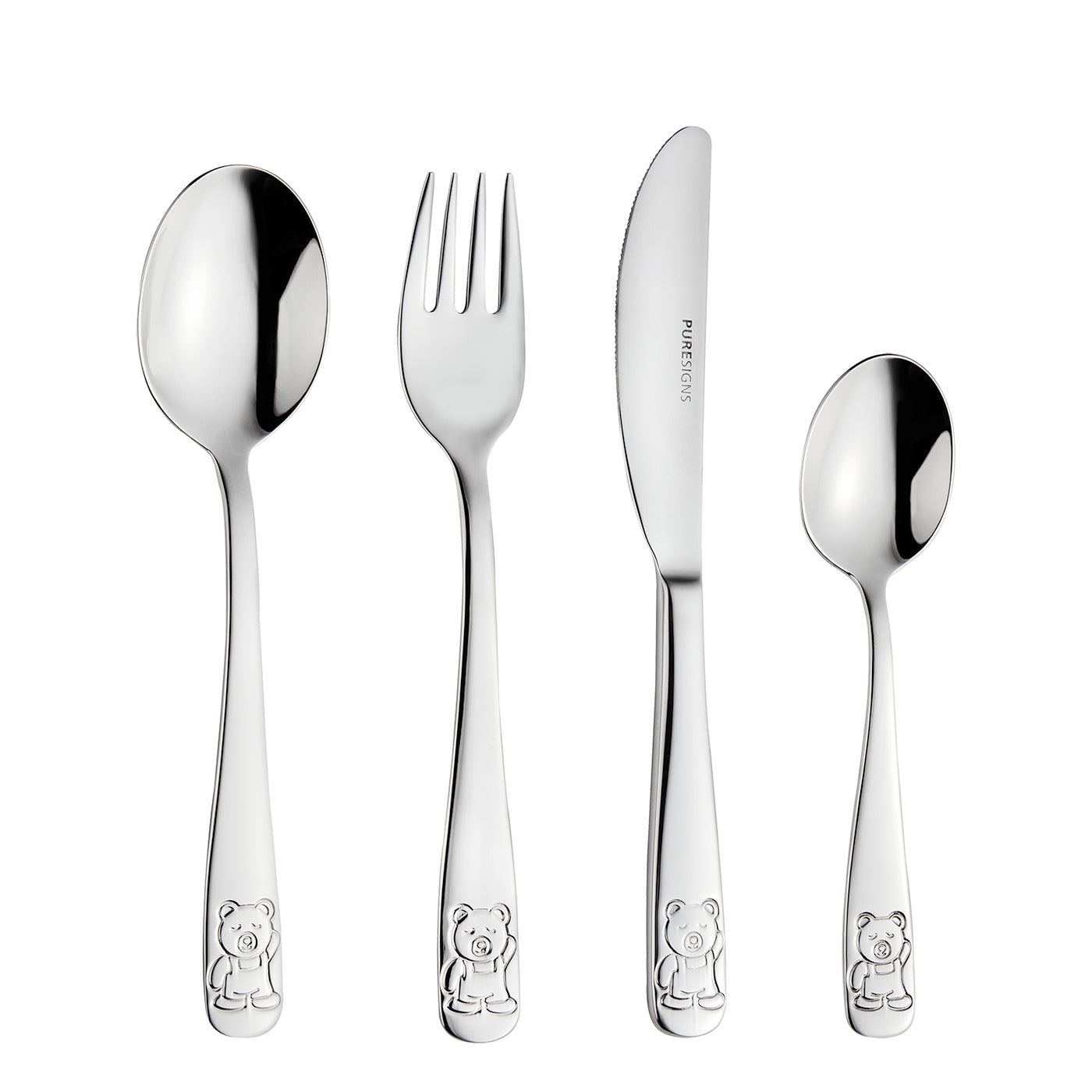 Kinderbesteck 4 - teilig OSO mit Gravur -