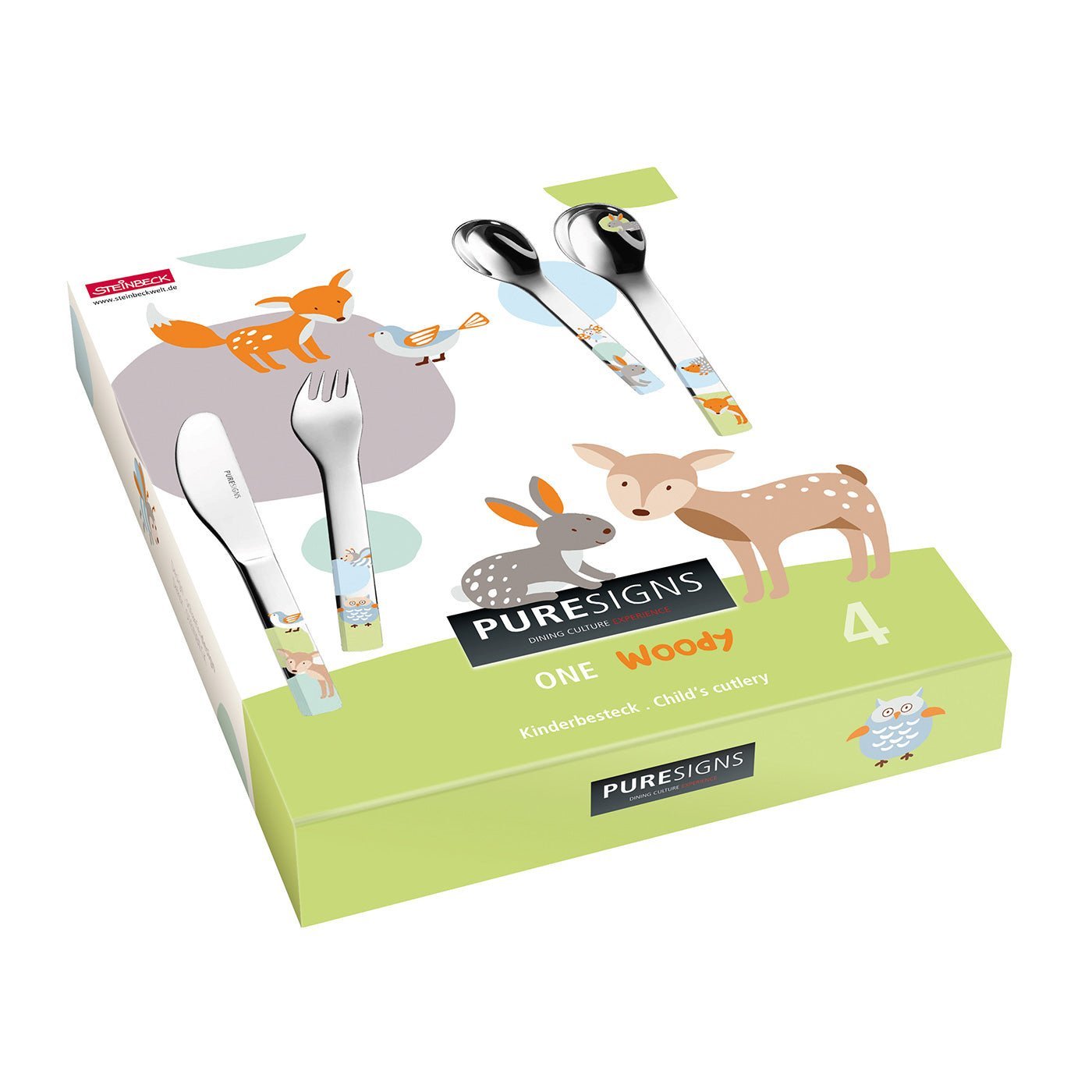 Kinderbesteck 4 - teilig WOODY -