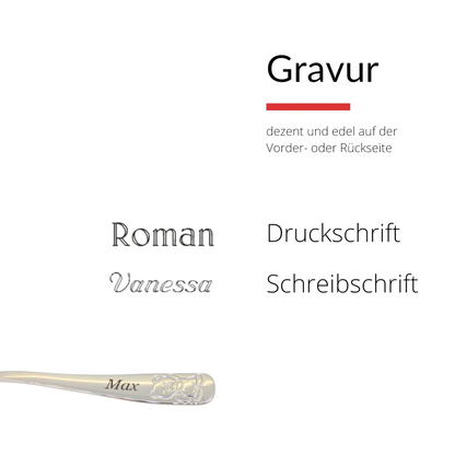 Kinderbesteck 4-teilig WOODY mit Gravur