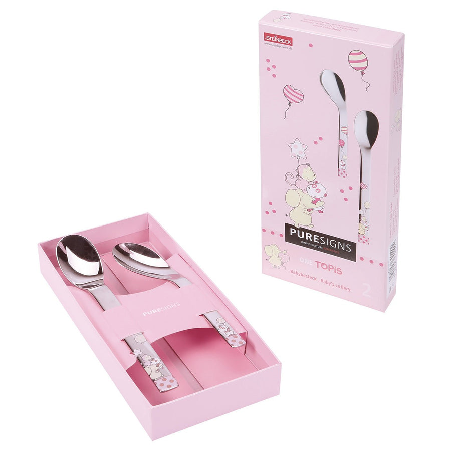 Babylöffel 2-teilig TOPIS rosa