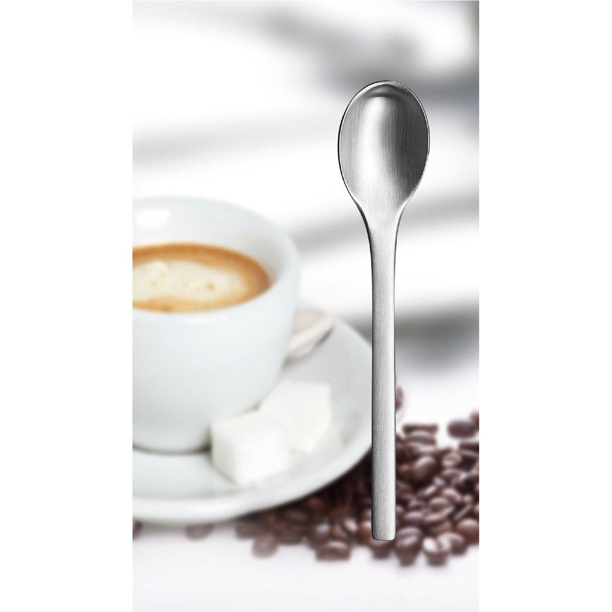 Puresigns Kaffeebecherlöffel ONE Extra – 6 Stück, Matt Edelstahl, Spülmaschinenfest