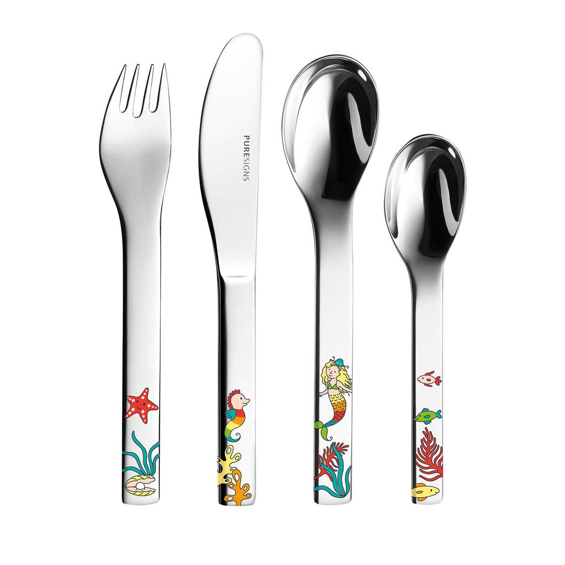 Kinderbesteck 4 - teilig TOJA mit Gravur -